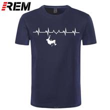 REM Funny T-Shirt Men Clothing Tops New Summer Heartbeat of Climb T Shirts Short Sleeve Cotton Cool 2024 - buy cheap