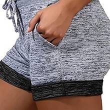 Pantalones cortos deportivos de secado rápido para mujer, Shorts de chándal de cintura alta con cordón, talla grande, para verano 2024 - compra barato