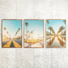 Tropical Landscape Poster California Palm Tree Minimalist Wall Picture Coastal Canvas Painting Nordic Print Art Home Decor 2024 - buy cheap