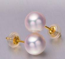 Jewelry Free Shipping  pair of 12-13mm round south sea white pearl earring 18k 2024 - buy cheap