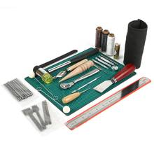New combination Leather Craft Sewing Punch Tool Kit Set Cutter Carving Working Stitching Leather craft Tool Sets 2024 - buy cheap
