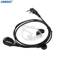 Abbree fone de ouvido com microfone e tubo acústico, headset protetor de 2 pinos para rádio bidirecional baofeng segundos/888s/tamanhos/tamanhos 2024 - compre barato