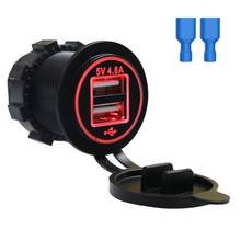 Car Charger Dual USB Port LED Car Chargers Cigarette Lighter Socket Splitter Universal Charger 5V 4.8A Vehicle Charging Adapter 2024 - buy cheap