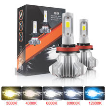 2pcs Led Headlight for Auto Led Ice Bulb Car Led Light H4 H7 H11 9005 9006 HB3 BH4 H1 Automobile Diode Lamps H7 LED Bulb H4 2024 - купить недорого
