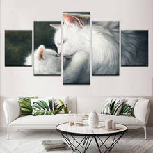 Home Decoration Canvas Painting HD Prints 5 Pieces Cat Lovely Wall Art Animal Animal Modular Pictures Living Room Artwork Poster 2024 - buy cheap