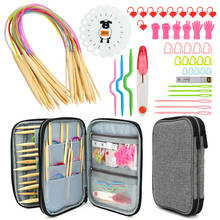 KOKNIT Circular Knitting Needles Set 60cm Bamboo Knitting Needles Scissors Markers Sewing Accessories DIY Craft Tools With Bag 2024 - buy cheap
