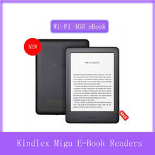 Все новые Kindlex мигу черный, теперь со встроенным спереди светильник, Wi-Fi, 4GB для чтения электронных книг e-Ink Экран 6-дюймовый Электронные книги 2024 - купить недорого