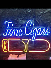 Neon Sign For Fine Cigars Lamp real glass tubes resterant decorate light room Hotel Arcade DISPLAY BUSINESS Impact Attract light 2024 - buy cheap