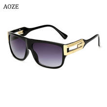 2020 AOZE Brand design male sunglasses vintage square sunglasses luxury  UV400 oculos de sol masculino 2024 - buy cheap