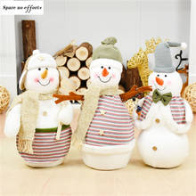 Рождественские куклы Санта-Клаус Снеговик декоративные новогодние рождественские фигурки 0 подарки для детей Счастливого Рождества подарок для друга 2024 - купить недорого