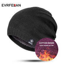 Evrfelan Fashion Men Knitted Winter Hat Beanie Hats for Women Thick Warm Beanies Male Skullcap Knit Designer Bonnet Gorro Unisex 2024 - buy cheap