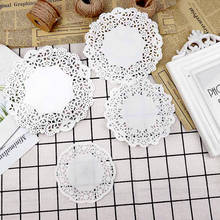 100pc Round White Lace Paper Doilies Placemats DIY Box Packaging Gift Wrap Paper Crafts For Wedding Party Favors Table Decor Mat 2024 - buy cheap