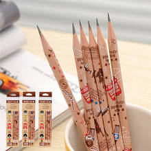 12pçs lápis padrão de desenho animado hb psenciliés para desenho lapelos papelaria material escolar de escritório 2024 - compre barato