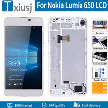 5,0 "оригинал для Nokia Lumia 650 RM-1154 RM-1152 ЖК-дисплей сенсорный экран дигитайзер сборка с рамкой для Nokia 650 экран 2024 - купить недорого