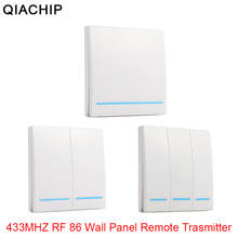 QIACHIP 433MHz Universal Wireless Remote Control 86 Wall Panel RF Transmitter Receiver 1 2 3 Button For Home Room Light Switch 2024 - buy cheap