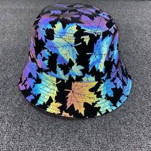 Boné reflexivo harajuku hip hop chapéu de pescador chapéu de balde listras reversiable flashback chapéu de pescador 2024 - compre barato