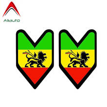 Aliauto 2 X Cover Scratch Car Sticker Funny Rasta Flag Decoration PVC Reflective Decal for Mitsubishi Lancer Leon Logan,11cm*7cm 2024 - buy cheap