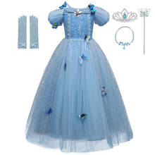 Vestido de Cenicienta para niñas, disfraz de fantasía para Halloween, ropa para niñas, vestido de baile para niñas, vestidos de princesa 2024 - compra barato