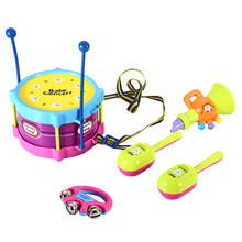 5 Pieces Drum Drumsticks Maracas Rattles Trumpet Kids/Baby Developmental Musical Instrument Toy Playset 2024 - buy cheap