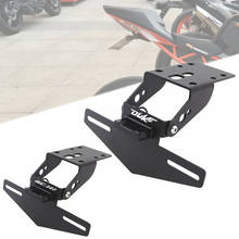 Rear Adjustable License Number Plate Frame Holder Bracket Tail Tidy Fender with Led Light For KTM RC 390 RC390 DUKE390 DUKE 390 2024 - buy cheap