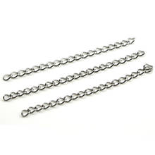 Cadenas extensoras de Metal de acero inoxidable para fabricación de joyas, collar, pulsera, cadena de extensión a granel, accesorios de joyería DIY, 50 piezas 2024 - compra barato