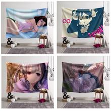 Cartoon Japan Anime cute girl wall hanging tapestry Wall art yoga throw beach towel picnic mat wall tapestry 200*150cm 2024 - buy cheap