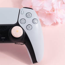 4 шт. розовая Сакура силиконовый чехол контроллер аналоговый джойстик для пальца ручки крышки для PS5 PS4 Slim/Pro для NS Pro защитный чехол для джойстика 2024 - купить недорого
