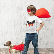 Детская футболка с коротким рукавом, одежда с мультяшными буквами Микки Мауса, одежда для малышей, топ для маленьких мальчиков и девочек, Повседневная футболка 2024 - купить недорого
