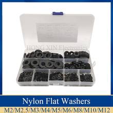 700pcs Washer Set m2 m2.5 m3 m4 m5 m6 m8 m10 Plastic Washer Black or White Gasket Set Plain Washer Assortment Kit Ring Flat Pad 2024 - buy cheap