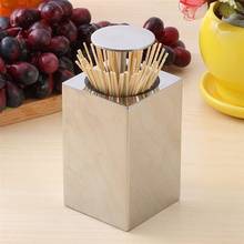 Toothpick Holder Stainless Steel Rustproof Durable Portable Toothpick Can Travel Hotel Toothpick Box Storage Holder 2024 - buy cheap