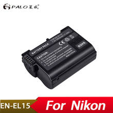 Palo-bateria decodificada para câmera nikon, 1 peça, 2500mah, dimensionais en, el15, dslr, d600, d610, d800, d800e, d810, d7000, d7100, d7200 2024 - compre barato