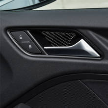 For Audi A3 S3 8V 2013-2017 Car Accessories Carbon Fiber Car Interior Front Rear Door Handle Bowl Cover Trim Stickers Internal 2024 - buy cheap