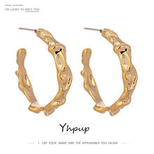 Yhpup Trendy Temperament Metal Rock Stud Earrings Minimalist Zinc Alloy Earrings for Women Female Party Jewelry Gift 2021 2024 - buy cheap