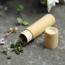 Caja de té de tubo de bambú, contenedor pequeño hermético, tarro de almacenamiento de especias con tapa, 4 tamaños 2024 - compra barato