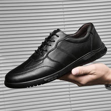 Zapatos Oxford de negocios para hombre, calzado de cuero genuino para oficina y boda, color negro y marrón 2024 - compra barato