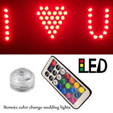 Luz LED subacuática sumergible IP68, funciona con pilas, multicolor, RGB, para tanque de peces, estanque, piscina, fiesta de boda 2024 - compra barato