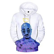 Saúde rapper 2pac moletom 3d com capuz, masculino e feminino moda de outono, quente, moletom tupac amaru shakur 2024 - compre barato