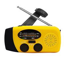 JABS Solar Radio Emergency AM/FM/NOAA Weather Radio 1000MAh Hand Crank Radio with 3 LED Flashlight (Yellow) 2024 - buy cheap