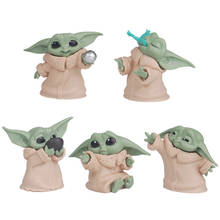 Figura de ação brinquedo bebê yoda pvc 4-6cm 5 partes modelo boneco brinquedo quente presente 2024 - compre barato