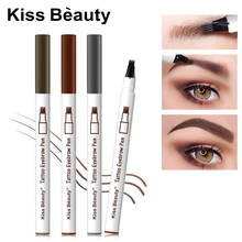 Kiss Beauty-lápiz de cejas con punta de horquilla, lápiz de cejas resistente al agua, a prueba de manchas, duradero, cosméticos, Microblading, KB007 y KB026 2024 - compra barato