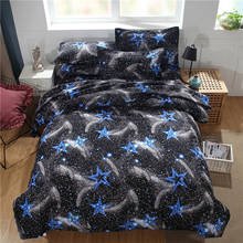 American Black Bedding Set,Duvet Cover 200x230 With Pillowcase,Quilt Cover 240x210,Bright Night Sky King Size Blanket Cover 2024 - buy cheap