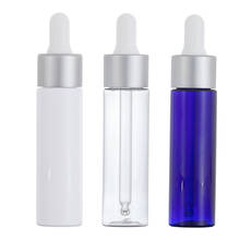 30ml Plastic Empty Essential Oil Bottles Travel Refillable Dropper Bottles Portable Transparent Blue Frosted Cosmetic Containers 2024 - buy cheap