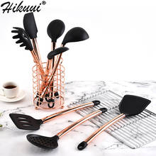 8 pcs Cooking Tools Rose Golden Stainless Steel Silicone Spoon Soup Ladle Spatula Turner Kitchen Cooking Utensil Set 2024 - buy cheap