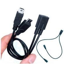 Мини USB отклонения в размерах на 1-2 Y сплиттер кабель, USB 2,0 Mini 5-контактный разъем на обоих концах для подключения внешних устройств к кабель + кабель Micro USB Мужской преобразователя высокого Скорость зарядный кабель шнур 2024 - купить недорого