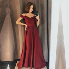 Burgundy Long Frock Prom Party Evening Dresses Vestido De Noiva Sereia Gown Robe De Soiree Vestido Novia Playa Pleat A-line 2022 2024 - buy cheap