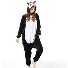 Kigurumi-Pijama de franela para hombre y mujer, ropa de dormir con diseño de demonio, mono de Animal adulto, Anime, para parejas, para invierno 2024 - compra barato