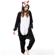 Kigurumi demônio pijama adulto animal macacão feminino casal anime pijamas de inverno terno pijamas de flanela 2024 - compre barato