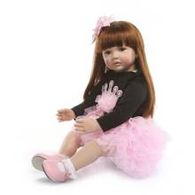 60cm Silicone Reborn Baby Doll Toys Like Real Vinyl Princess Toddler Babies Dolls Girls Bonecas Birthday Present Play House 2024 - buy cheap