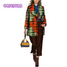 Fashion African Wax Print Coat for Women Bazin Riche African Trench Coat Top Autumn Traditional African Clothing Blazer WY3683 2024 - buy cheap