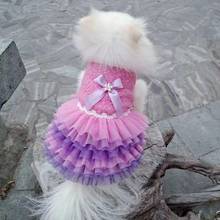 Pet Dress Lace Sarees Small Dog Purple Puppies Animal Cat Tutu Wedding Party Skirt Clothes For Chihuahua Puppy Princess Apparel 2024 - buy cheap